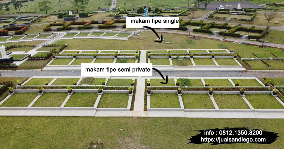gambar makam san diego hills tipe single dan semi private